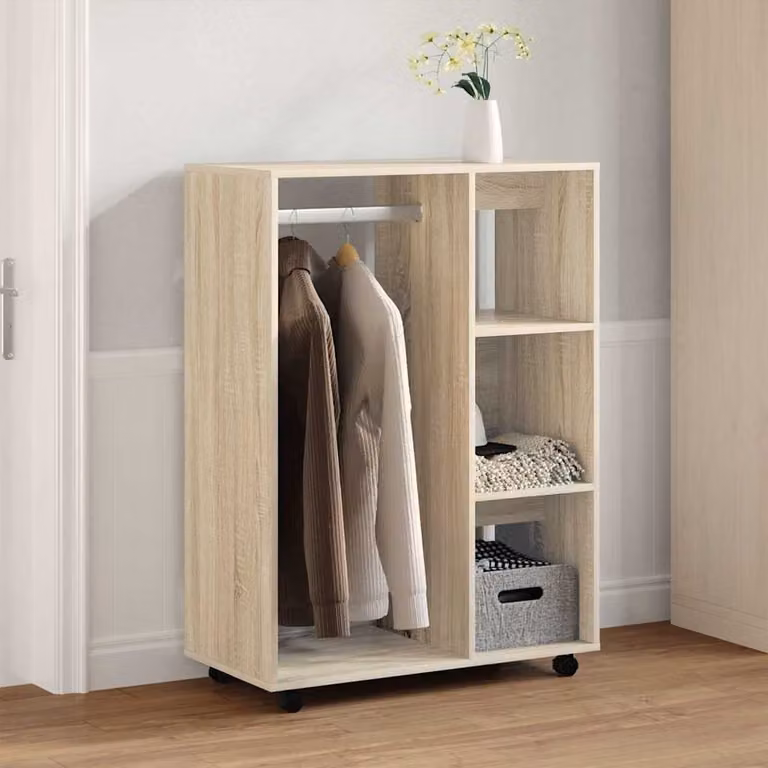 Armadio vidaXL in legno Rovere Sonoma, colore marrone e beige, L: 80 cm, P: 40 cm, H: 110 cm