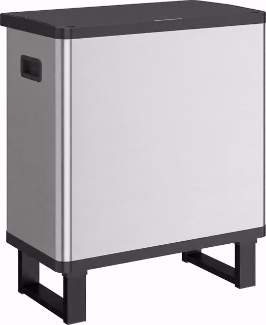 HOMCOM Pattumiera Automatica con Sensore 54L, 3 Scomparti, Secchi Interni Rimovibili, Acciaio Inox, Argento   Aosom Italy