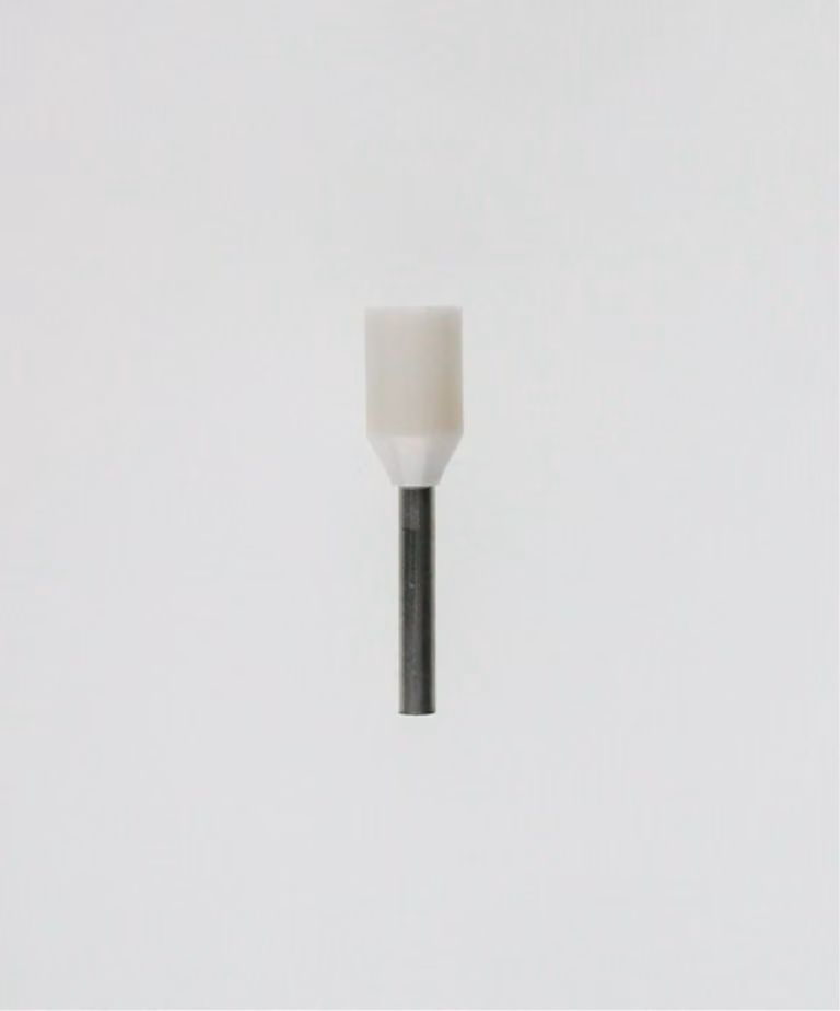 Capicorda DIN 46228 Parte 4 isolati, misura N, codifica colore WE, sezione 0,75 mm² bianco - 1 pezzo