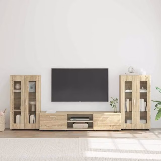 Set mobile TV FLORIN 3 pz Rovere Sonoma Legno ingegnerizzato 3397936