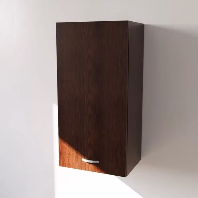 Pensile da cucina Calandrelli con 1 anta, colore marrone Wengè, H 90 x L 45 x P 33 cm