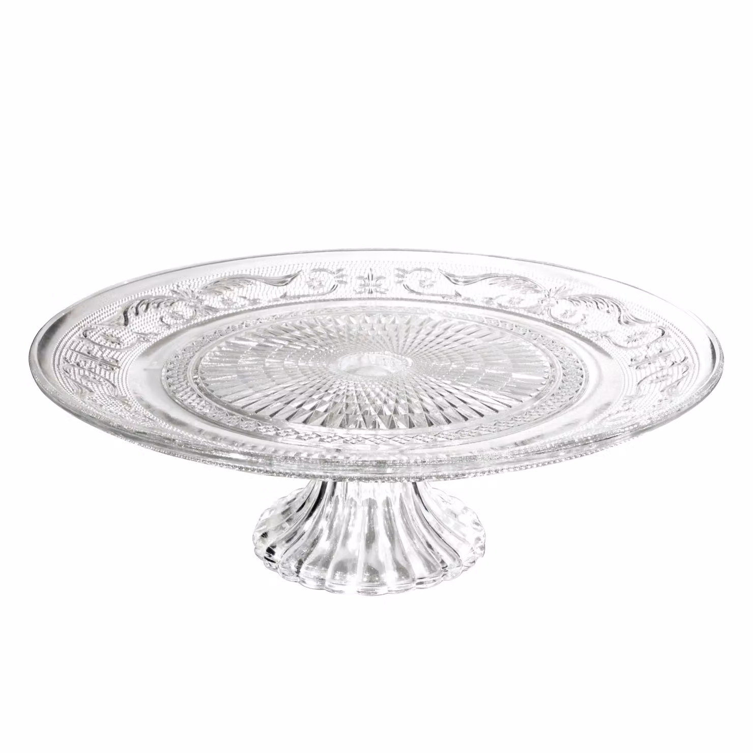 Alzata per dessert e patisserie Gusto Casa in vetro trasparente, Diametro: 29 cm, Altezza: 9,3 cm