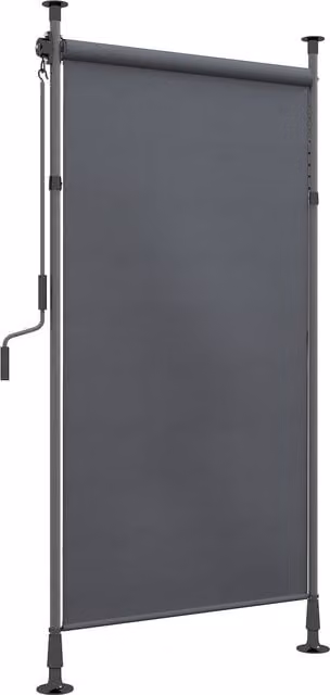 Tenda da giardino Outsunny in alluminio con manovella e lunghezza regolabile, grigio scuro, L: 220-310 cm x H: 150 cm