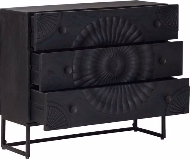 Mobile con Cassetti con cassetto Nero 75 x 30 x 65 cm CFW2520293