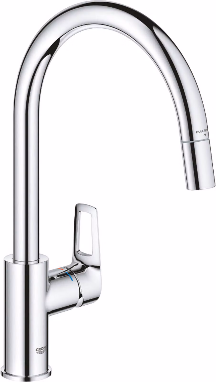GROHE StartLoop kitchen mixer - Chrome - High C-shaped spout - Pull-out aerator - 30556000