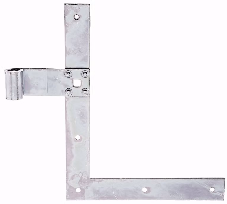 Alberts 313265 Cerniera angolare per persiane, terminale dritto o a coda di pesce per montaggio in alto o in basso, zincata elettroliticamente, passivata a strato spesso, rullo: Ø 13 mm, dimensioni 250 x 200 x 30 mm, set da 3 pezzi