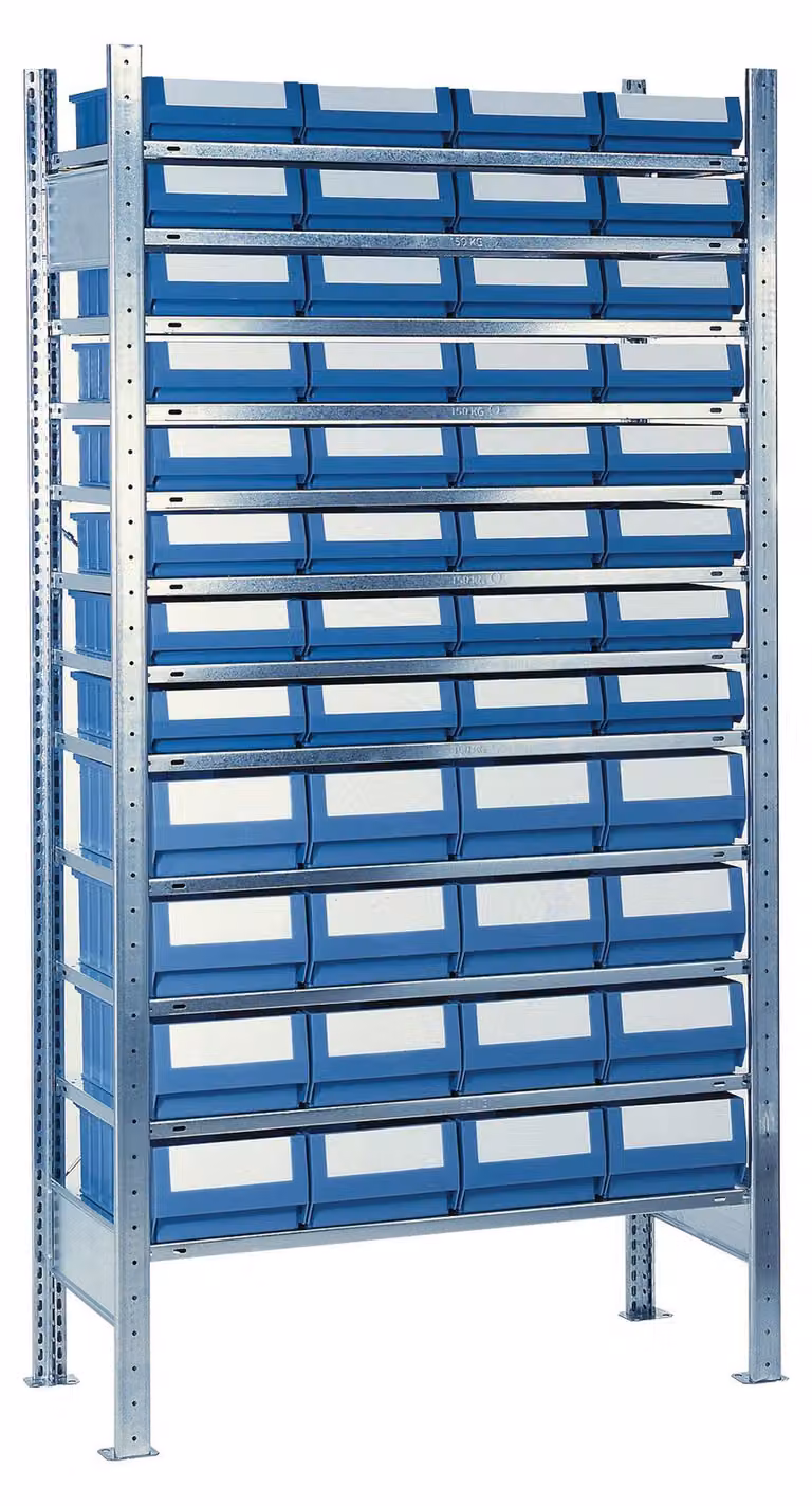 Scaffalatura a spinta H2000xL1.000xP400mm Scaffalatura aggiuntiva 12 ripiani in acciaio 32 x 5,16 x 6 - 9000453776