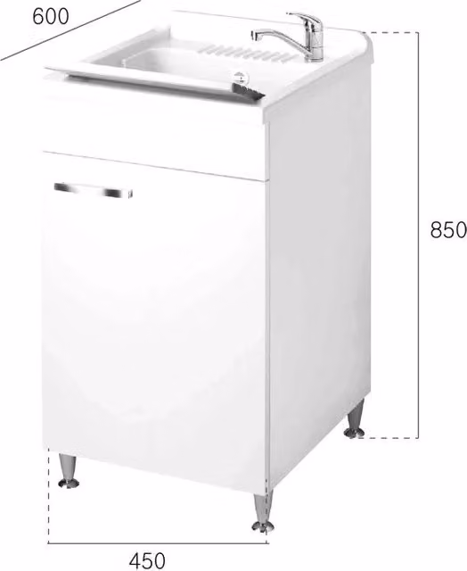 Lavatoio Classica 45x60 a una anta con cestello