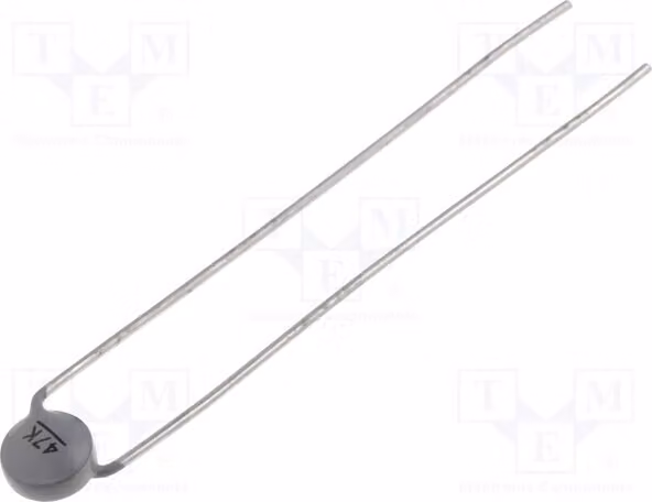 2 termistori NTC, intervallo di temperatura -55÷125°C, montaggio a foro passante (THT), resistenza 47kΩ, potenza dissipata 450mW, codice prodotto B57164K0473K000, serie NTC. Termistore