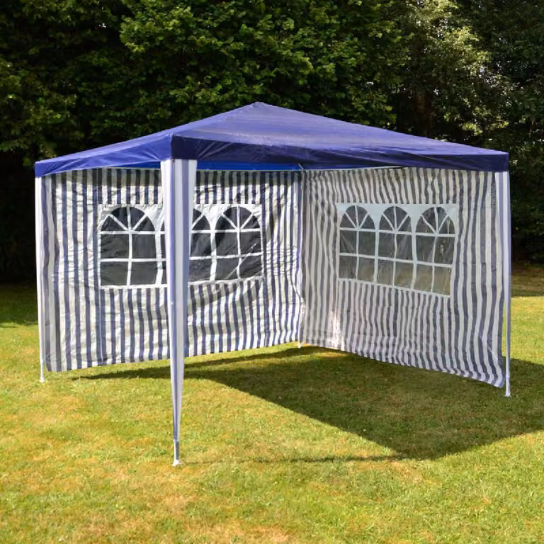 Gazebo VCM | dimensioni circa 3x3 m | idrorepellente 110g / m² telone PE | tenda per feste | tenda da giardino | blu