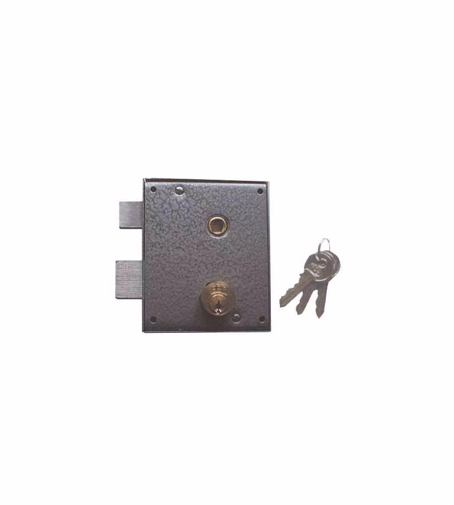 Fpb Serratura per Porte in Ferro - Grigio - Cilindro Corto Dx