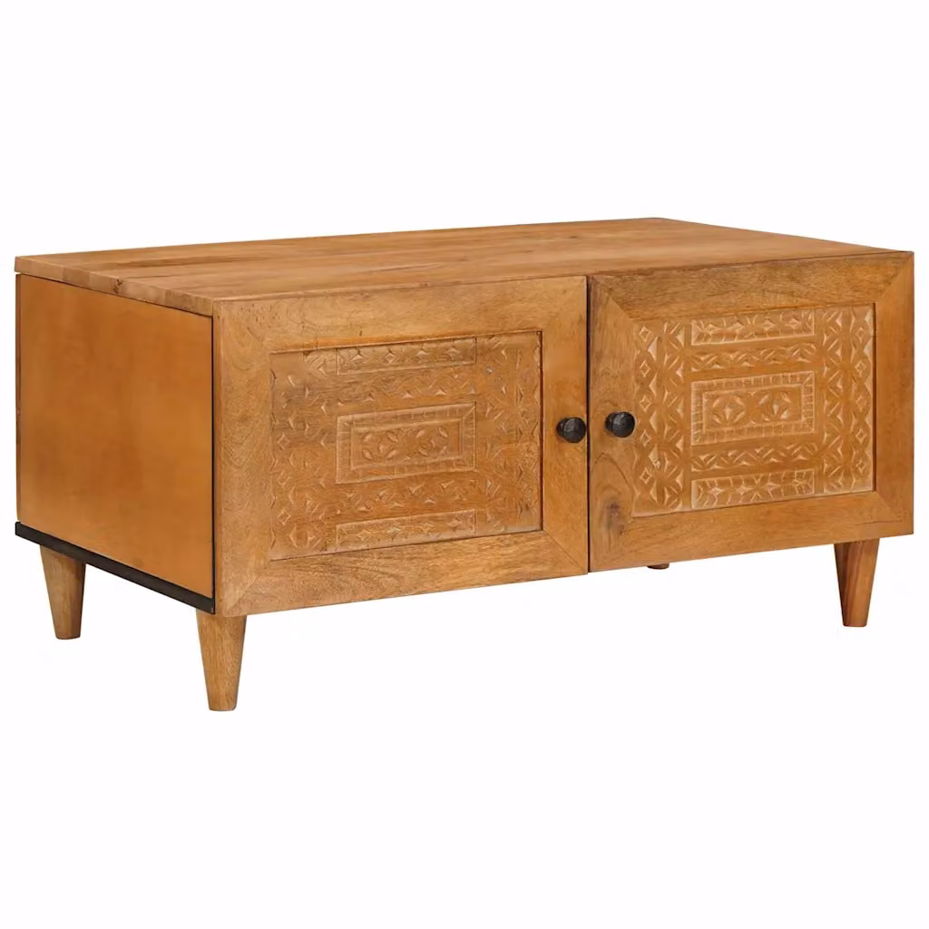 vidaXL Tavolino da salotto moderno in legno di acacia marrone L: 80 cm, P: 54 cm, H: 40 cm