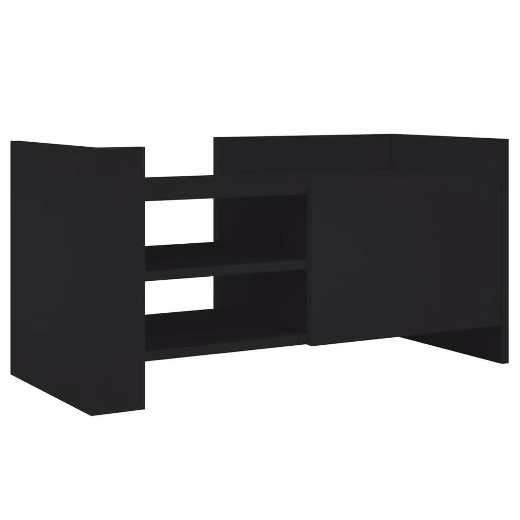 Mobile Porta TV Nero 80x35x40 cm in Legno Multistrato