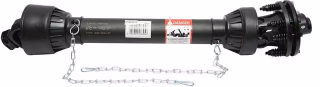 Cardano UTB S6 T6 con frizione nero, 1000 mm, composto da 2 dischi croce 30,2x92 (tubo stella) e 1 fresa 3/8 Z=6
