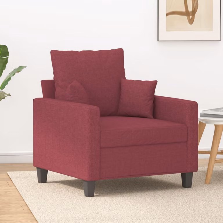Maison Exclusive - Poltrona color vino, 60 cm, rivestita in tessuto