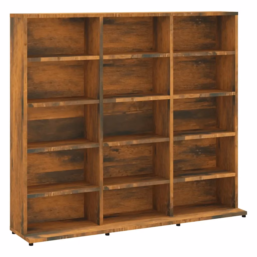 Mobile Porta CD vidaXL in Legno Marrone Opaco, Appeso a Parete, L: 100 cm, P: 23 cm, H: 89,5 cm – 2