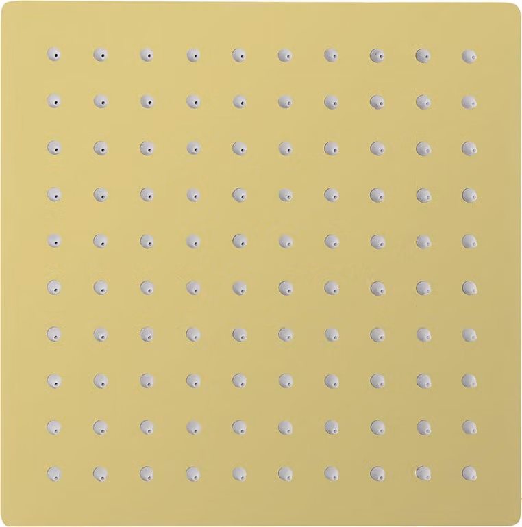 Aloni Soffione a pioggia quadrato, oro spazzolato, 30 x 30 cm