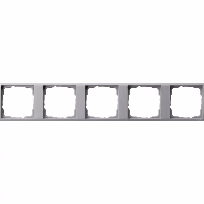 Gira 1465726 Piastra di supporto a 5 posti Gira Event, colore alluminio