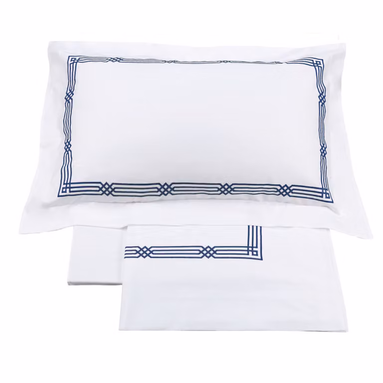 SERBELLONI Completo letto - Taglia: 2 piazze,Colore: SERBELLONI - BIANCO/BLU