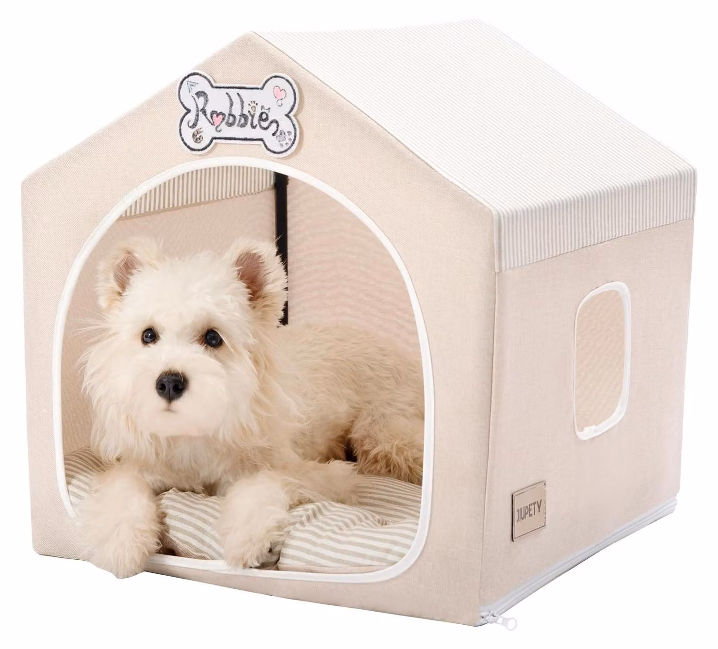 Cuccia pieghevole e lavabile, con sistema di ventilazione, per cani di piccola taglia