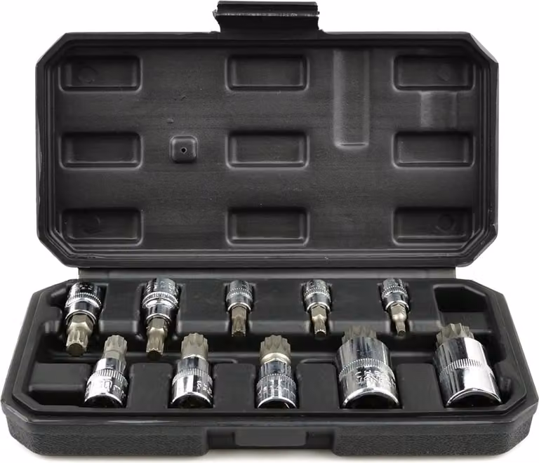 Set-kit inserti M-SPLINE (XZN) da 1/2" e 1/4", 10 pezzi