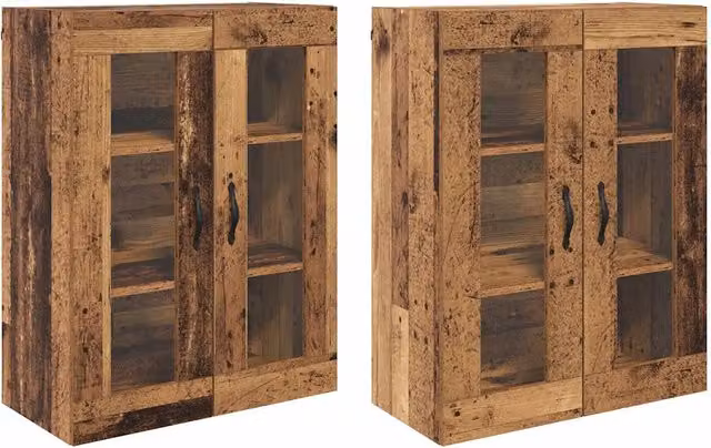 Armadi da Parete 2 pz Legno vecchio 69,5 x 34 x 90 cm CFW5486540