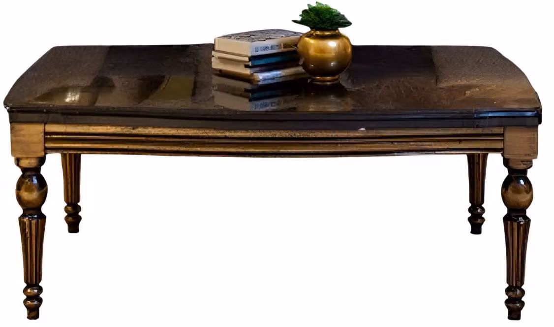 Eleganter Klassischer Couchtisch Designer Brauner Wohnzimmertisch