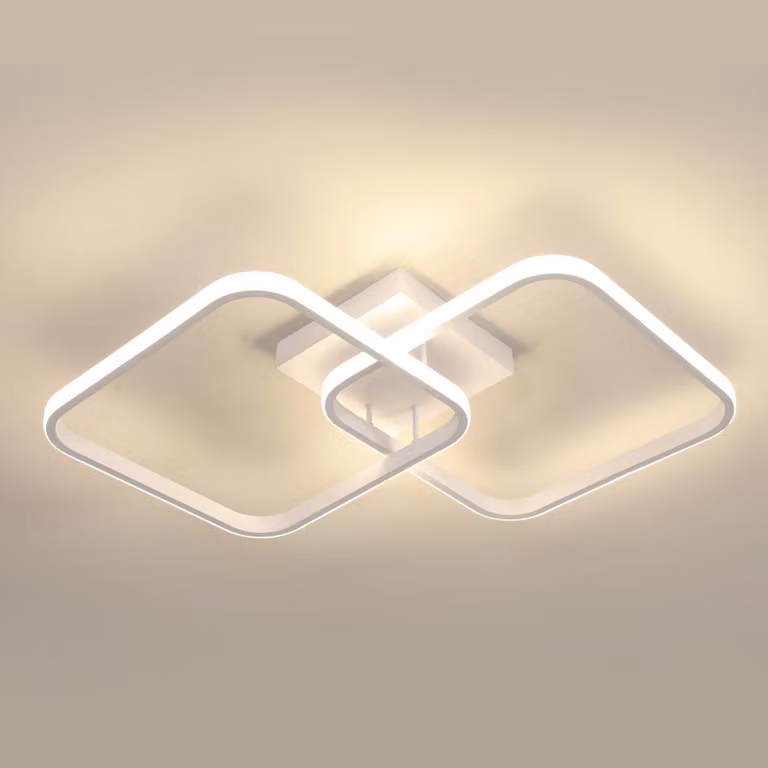 Plafoniera LED Osairous, design moderno, 42W, 4725LM, 4500K, colore bianco, diametro 64 cm – Bianco caldo (4500K), luce naturale