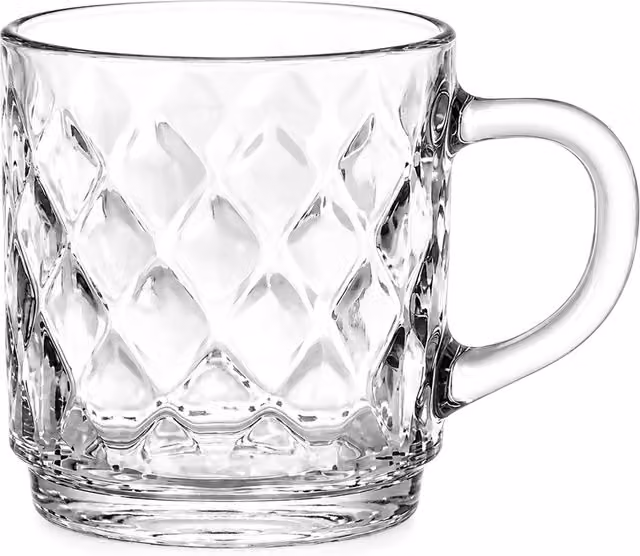 Set 6 mug in vetro 250 ml Crysta