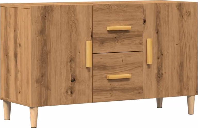 Credenza Rovere Artigianale 100x36x60 cm in Legno Multistrato