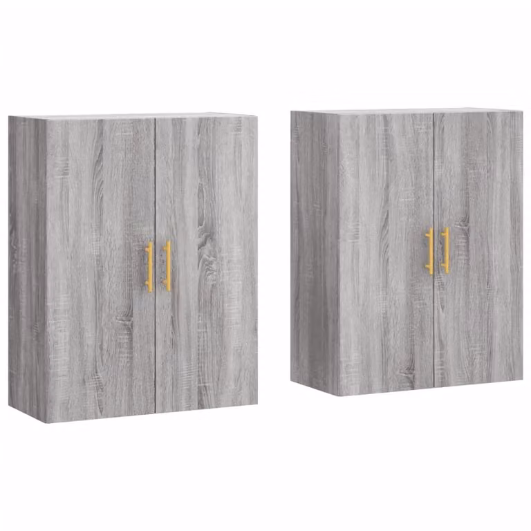 Mobili a Parete 2 pz Grigio Sonoma 69,5x34x90 cm