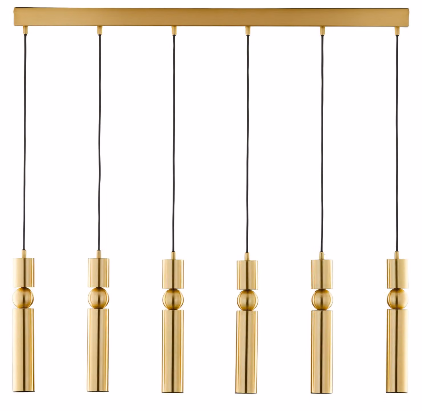 Lampada a sospensione ALAS oro-nera 6xGU10x10W in metallo, dimensioni: 120x90x6 cm, IP20 Jupiter