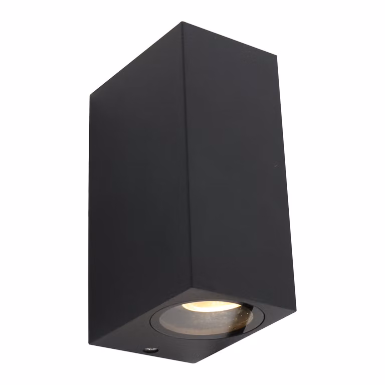 Lampada da esterno, UP & Down, 2 luci, nera, H 15 cm