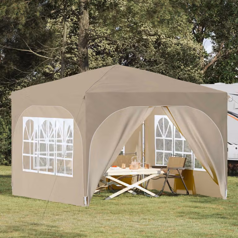 Maison Exclusive - Tenda pop-up per feste, dimensioni 290 x 290 x 245 cm, colore crema