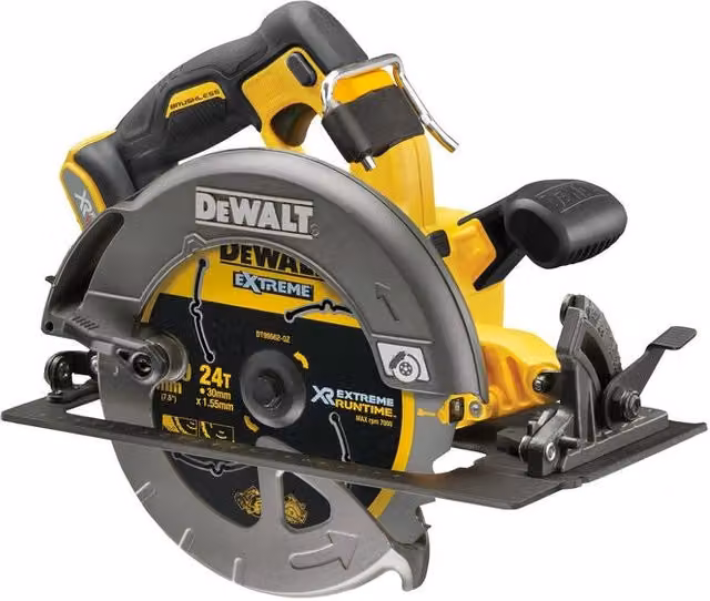 Sega circolare portatile DeWalt DCS578NT-XJ a batteria 54 V con disco da 190 mm, 5800 tr-min, colore Nero e Giallo