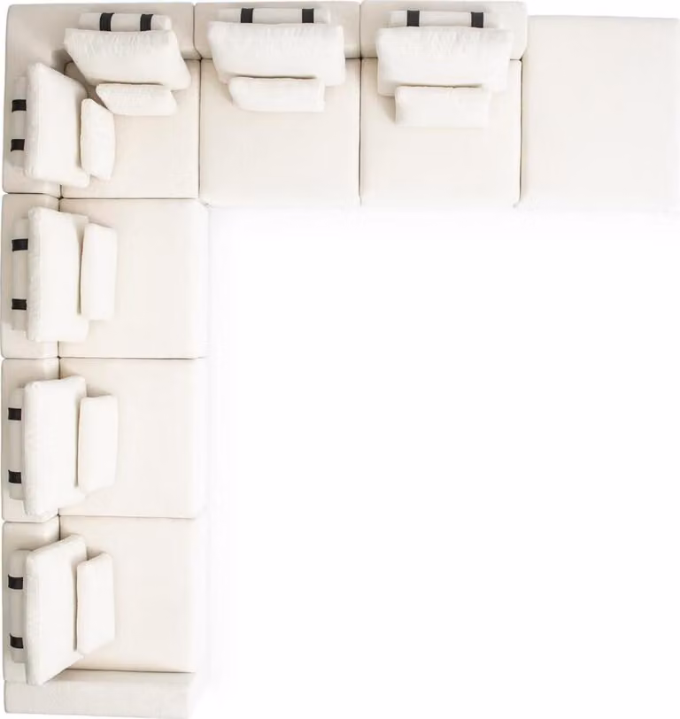 Weiße Wohnlandschaft Wohnzimmer L-Form Sofa Polster Designer Möbel Stil
