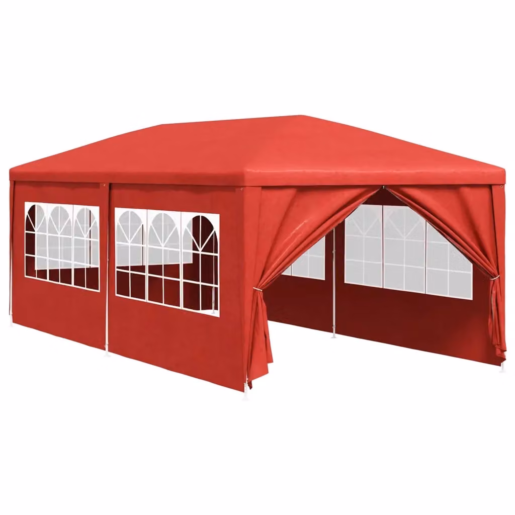 Tenda da festa Party rossa in PE e acciaio L/P/H: 600 x 300 x 255 cm – 2