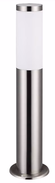 Palo Luminoso da Esterno monzana® in Acciaio Inossidabile e Plastica, Colore Argento, con Sensore di Movimento e Luce Bianca Calda, Grado di Protezione IP44