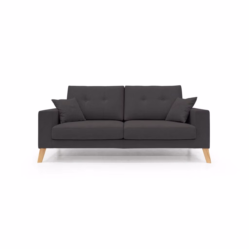 Divano moderno Danish in tessuto impermeabile nero Divani.Store L: 166 cm – 2