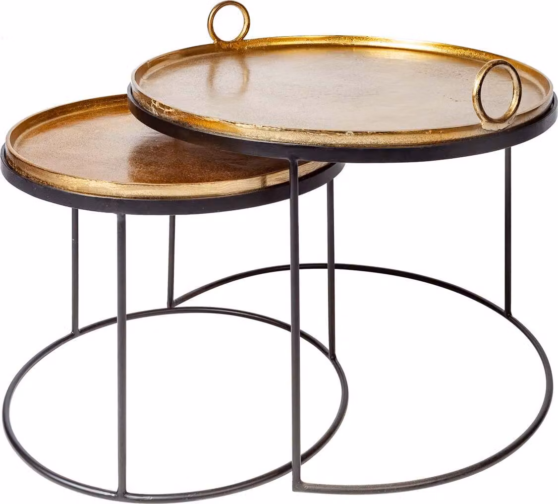 Tavolino di servizio, 62 cm, design dorato, tavolo moderno per soggiorno. ACQUISTA ORA