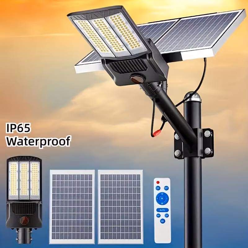Pannello solare per illuminazione esterna – Illuminazione solare per giardino – Sensore di movimento – Lampada da parete – Elevata luminosità