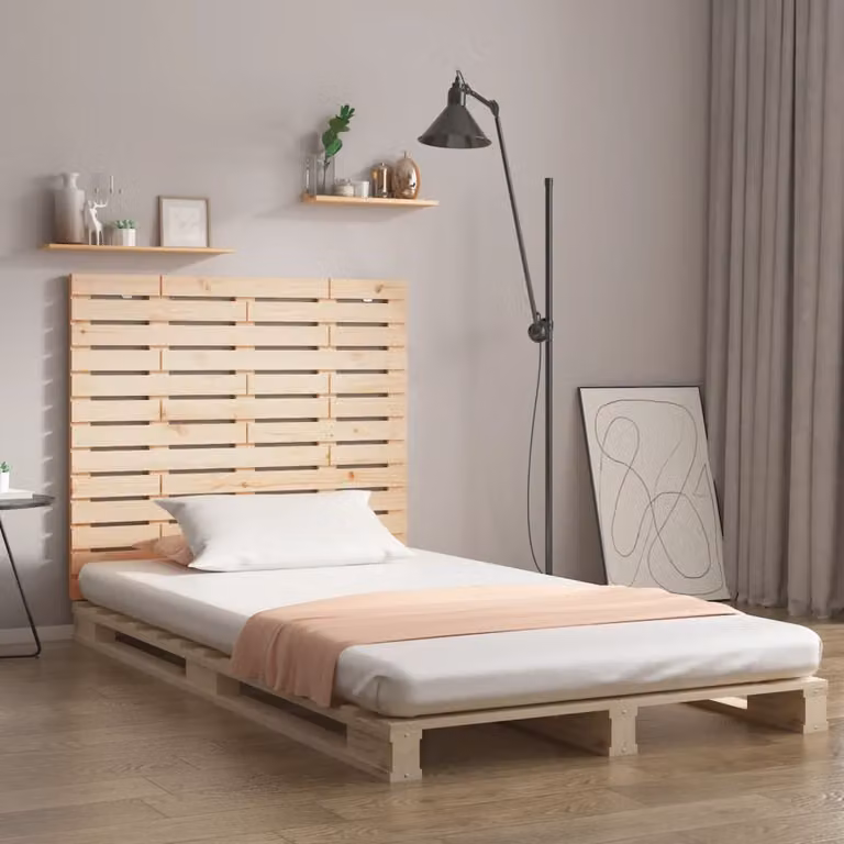 Testiera da parete vidaXL in legno massello di pino, L 96 cm x P 3 cm x H 91,5 cm