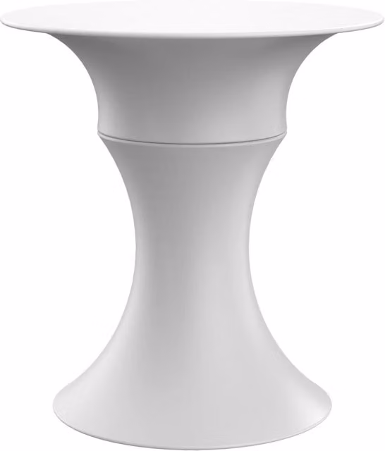 Tavolino da Giardino Componibile Ø37x47 cm in Resina Arkema Olimpo Bianco
