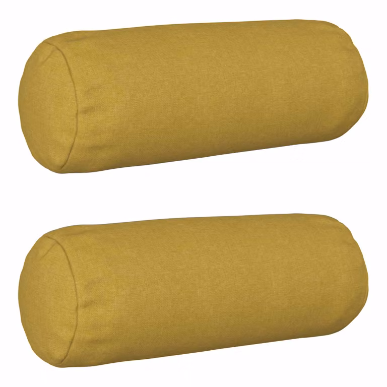 Set di 2 cuscini vidaXL HEERLEN in tessuto verde e giallo con rivestimento lavabile e rimovibile