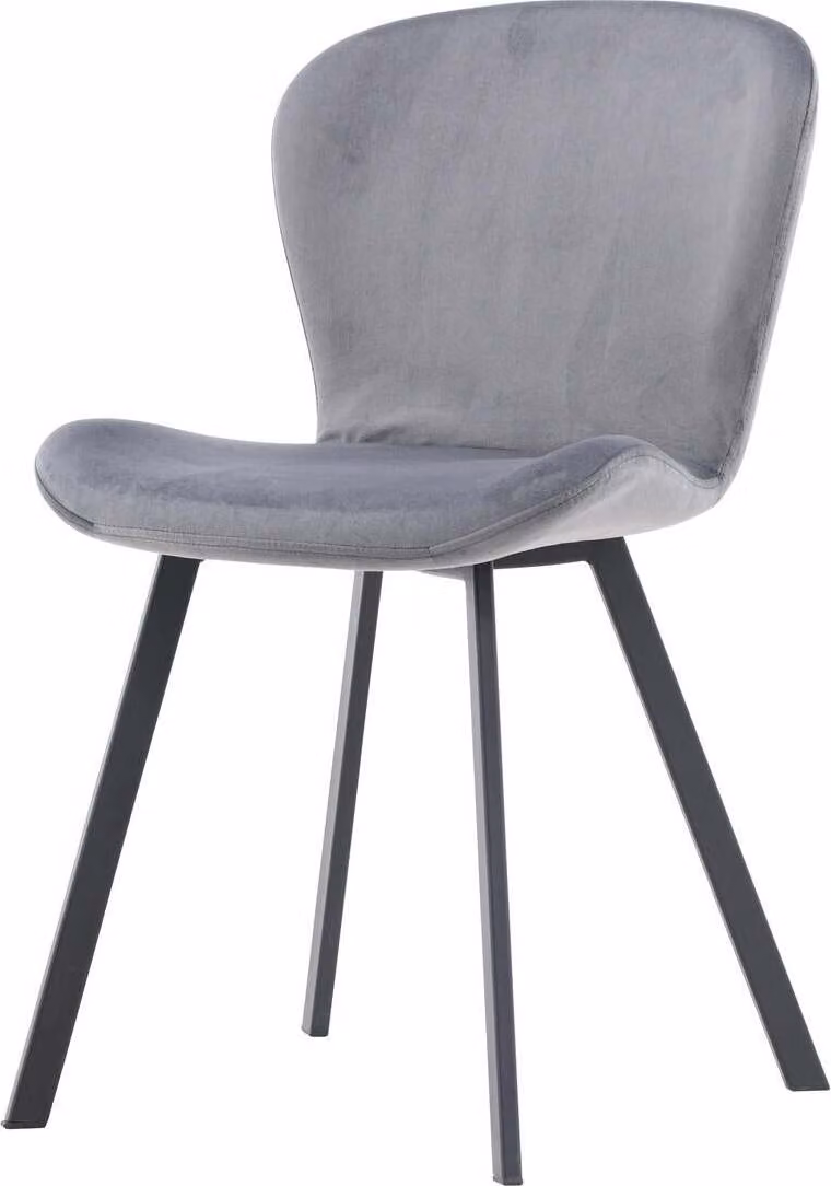 FURNLUX Sedia da sala da pranzo Lilja Grey Und Black 48cm / Hauptfarbe: Grau / Dimensioni: 48 x 50 x 80 cm