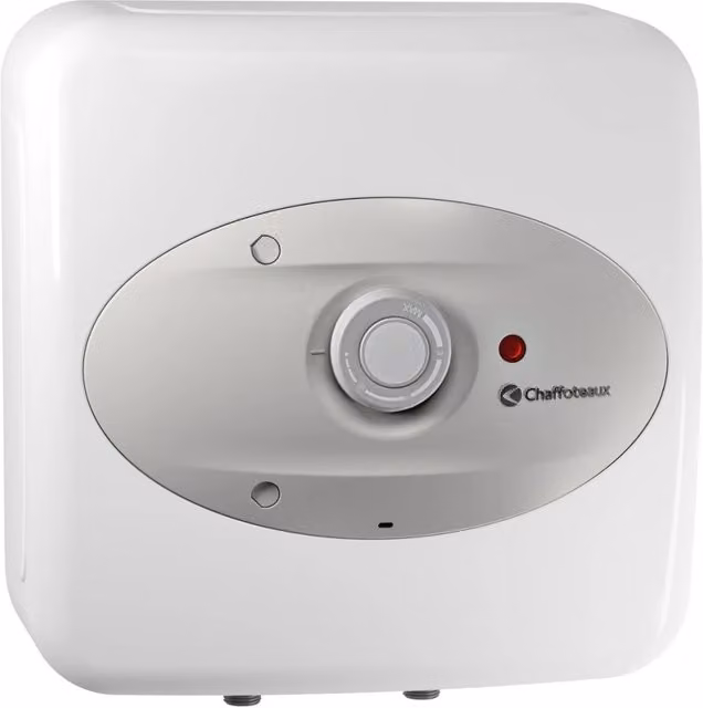 Scaldabagno Elettrico Verticale Chaffoteaux in Smalto d'Acciaio Bianco da 30 l