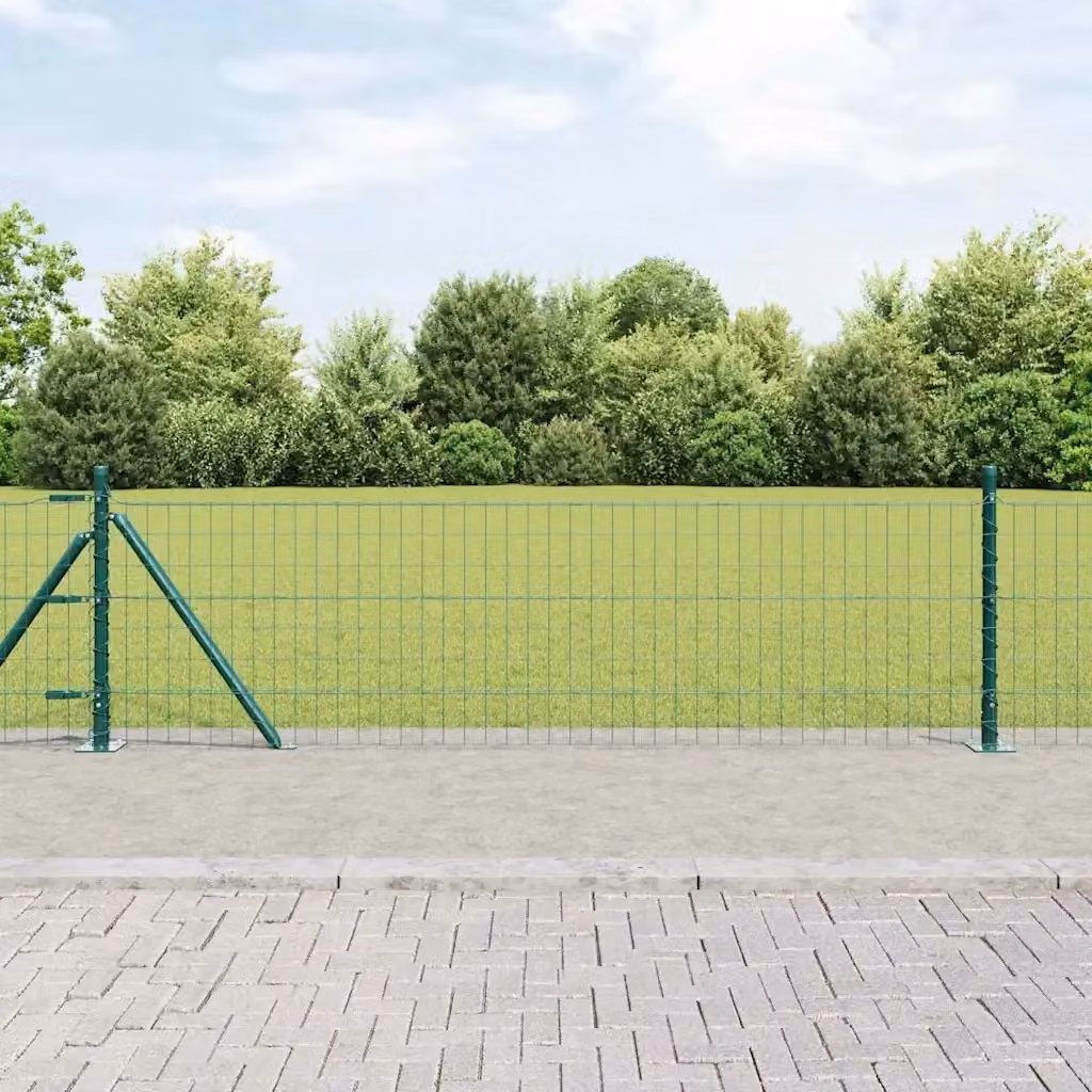Recinzione da giardino in acciaio e PVC verde con posto verde L: 25 m, H: 0,6 m – 2