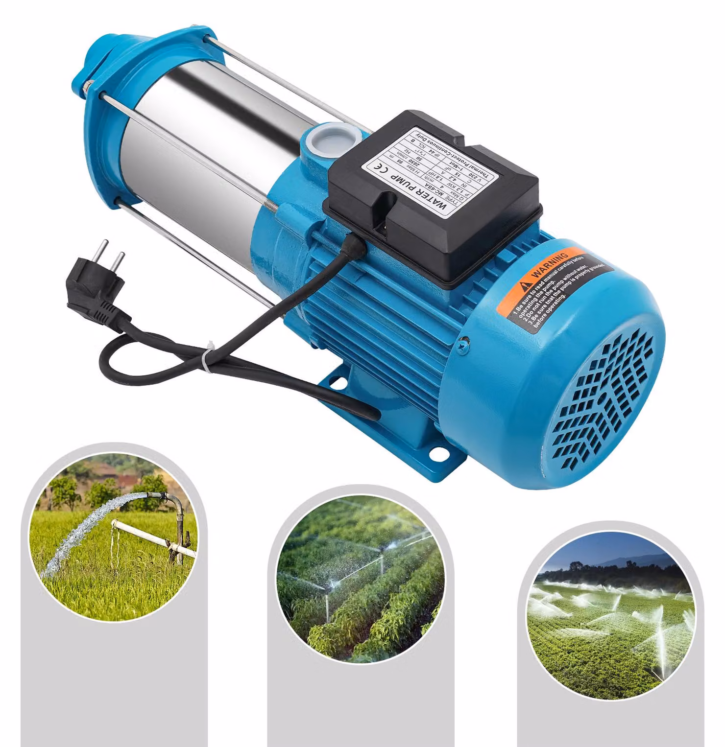 Pompa centrifuga - Potenza: 1300 W - Tensione: 230 V - Alimentazione: elettrica - Materiale: acciaio inossidabile