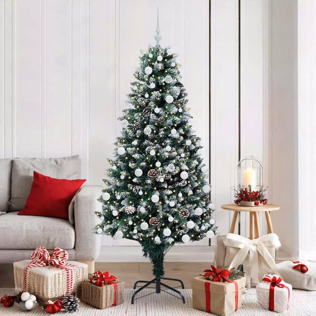 Maison Exclusive - Albero di Natale artificiale con 300 LED e supporto verde 180 cm