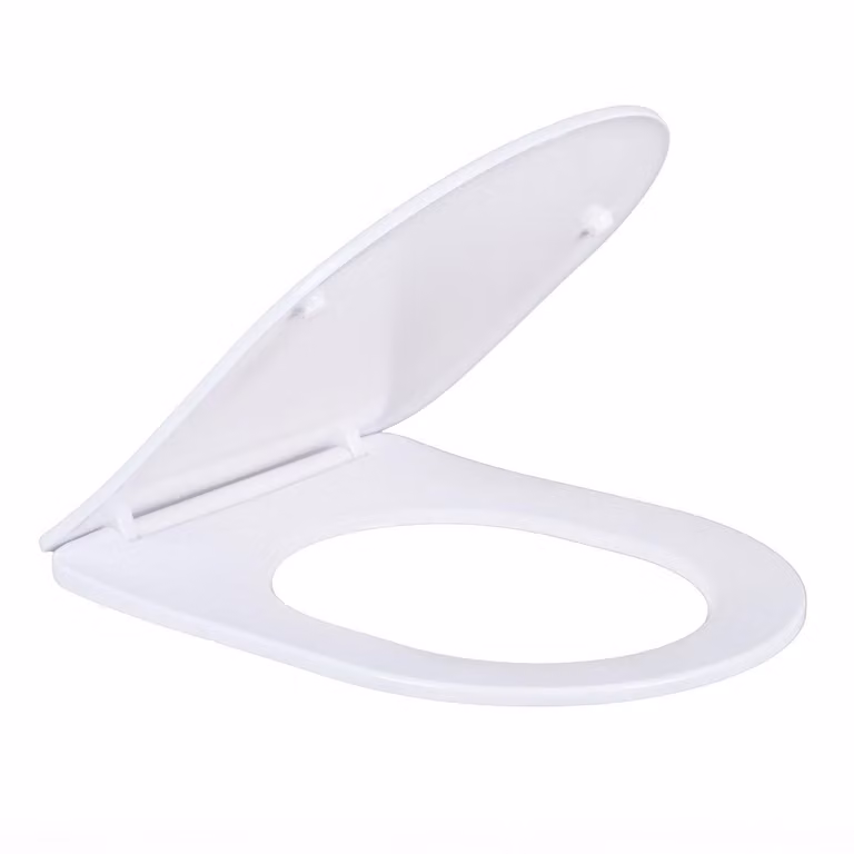 BELVIT, sedile WC slim, design con sistema di chiusura rallentata/Soft-Close - Sedile per WC, coperchio in duroplast bianco, sottile